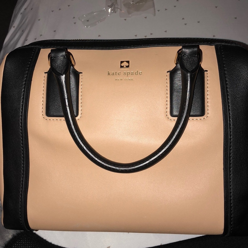 Kate Spade- tan and black handbag- only used once